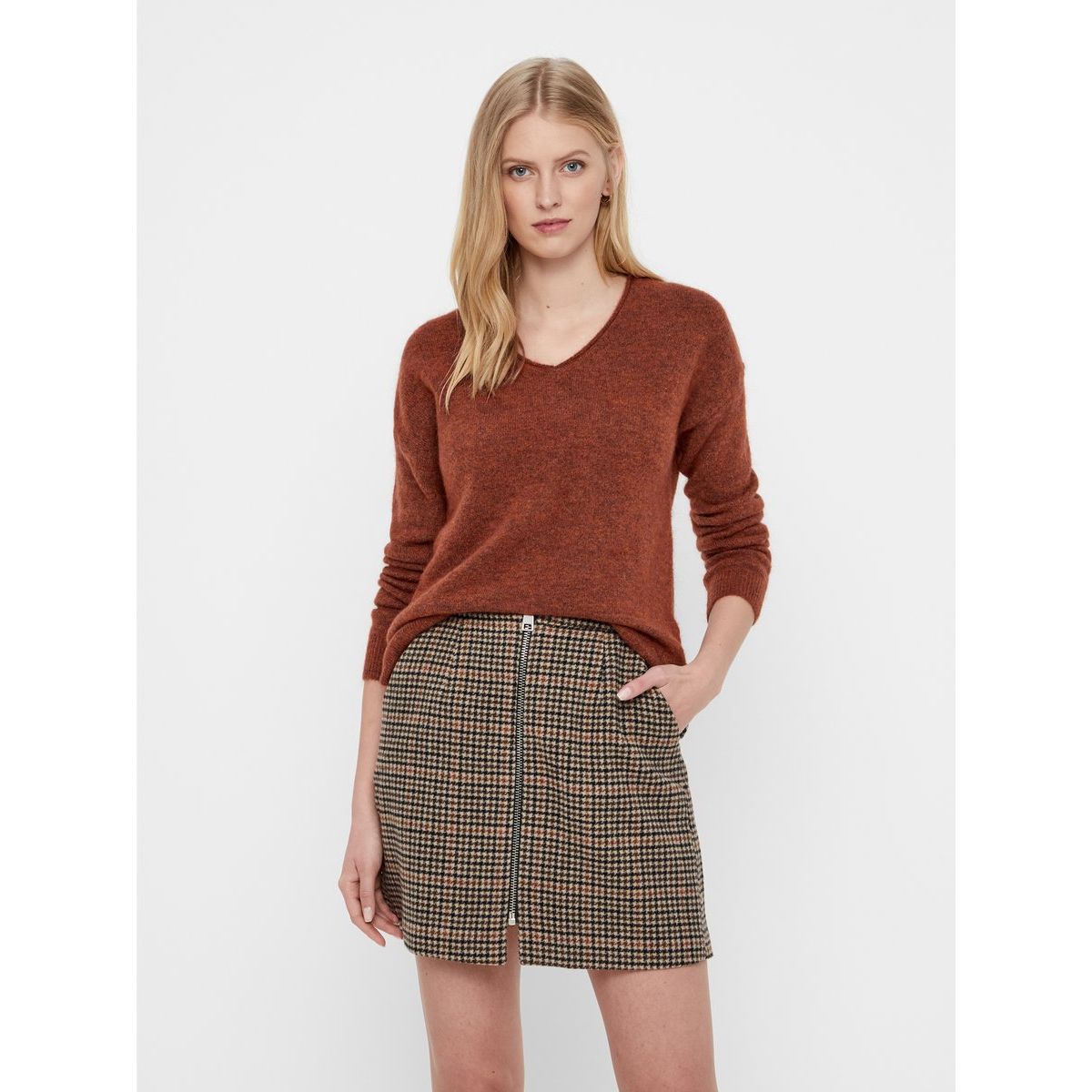 Pull en maille Col en V