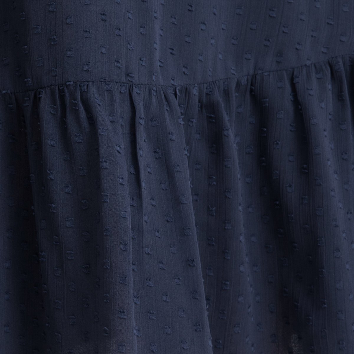 Платье LaRedoute Из вышивки гладью бюез рукавов LIZIA PLUMETIS L синий, размер L - фото 4