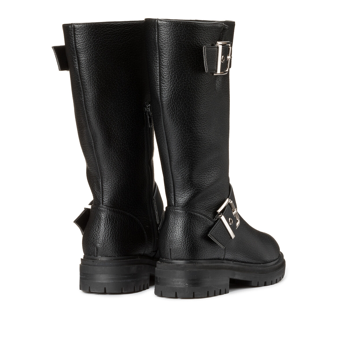 Ботинки LA REDOUTE COLLECTIONS PLUS Ботинки В байкерском стиле на низком каблуке широкая стопа 38-45 40 черный, размер 40 - фото 4