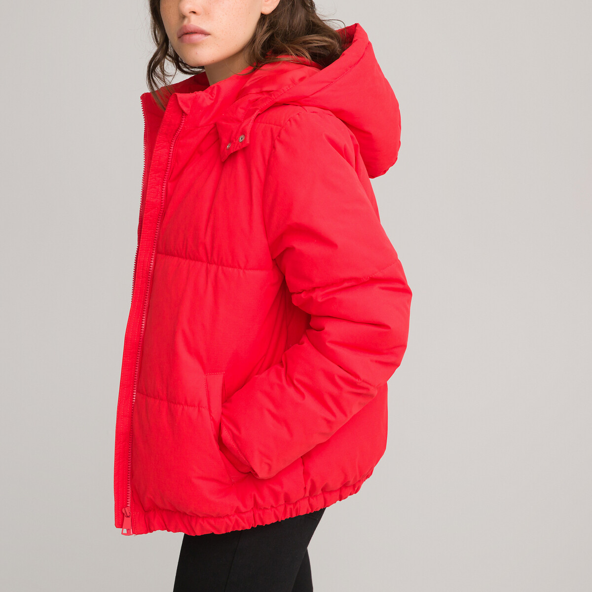 Куртка LaRedoute Стеганая утепленная с капюшоном 10-18 лет 14 лет - 156 см красный, размер 14 лет - 156 см - фото 1