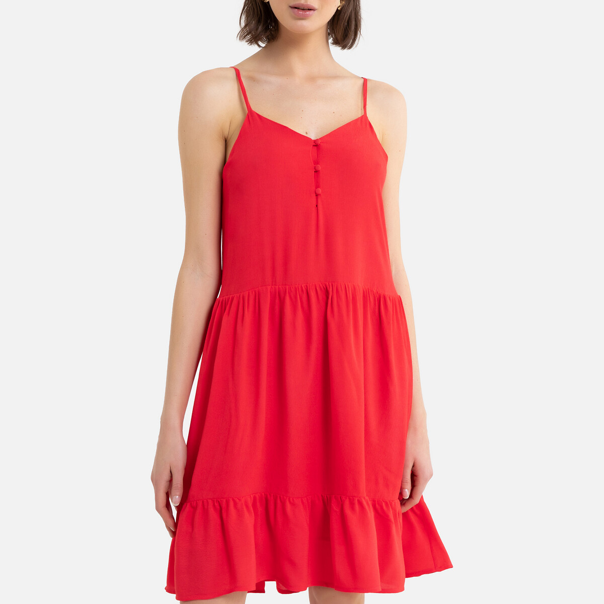 

Платье La Redoute, Красный, Короткое с тонкими бретелями 34 (FR) - 40 (RUS) красный