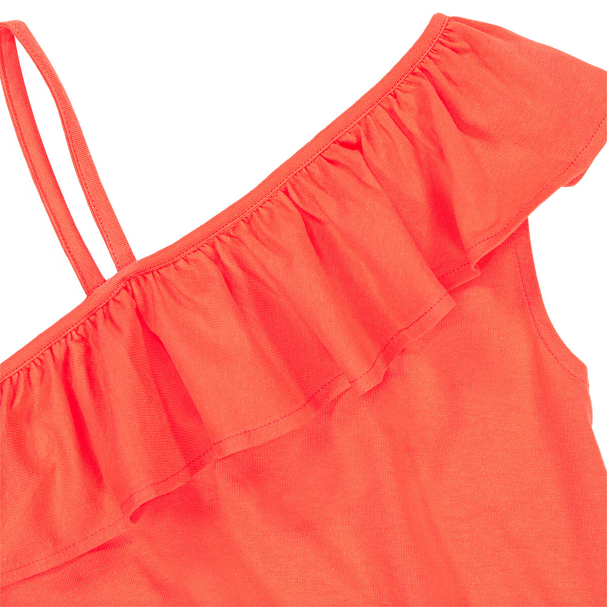 Платье LaRedoute С воланом из биохлопка 3-12 лет 5 лет - 108 см оранжевый, размер 5 лет - 108 см - фото 5