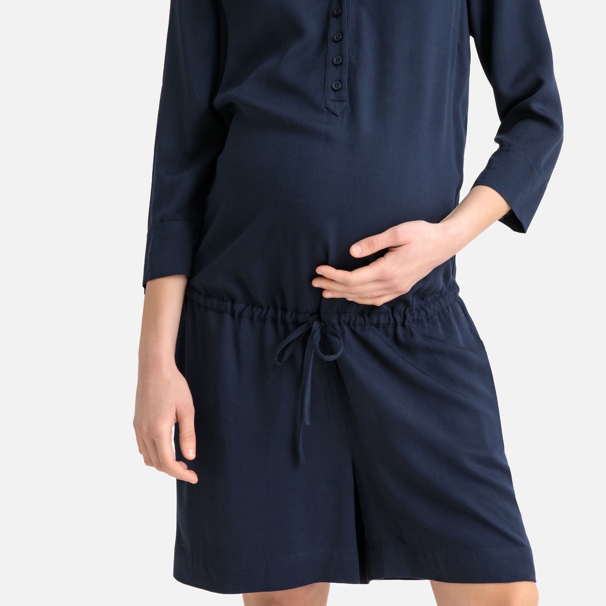 Комбинезон La Redoute С шортами для периода беременности 38 (FR) - 44 (RUS) синий, размер 38 (FR) - 44 (RUS) С шортами для периода беременности 38 (FR) - 44 (RUS) синий - фото 3