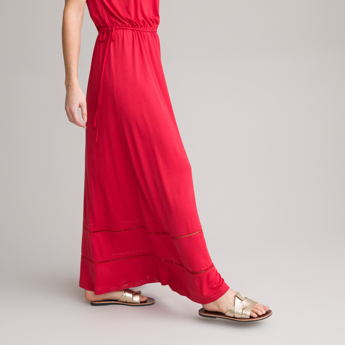 Платье Прямое длинное без рукавов 44 красный LaRedoute, размер 44 - фото 3