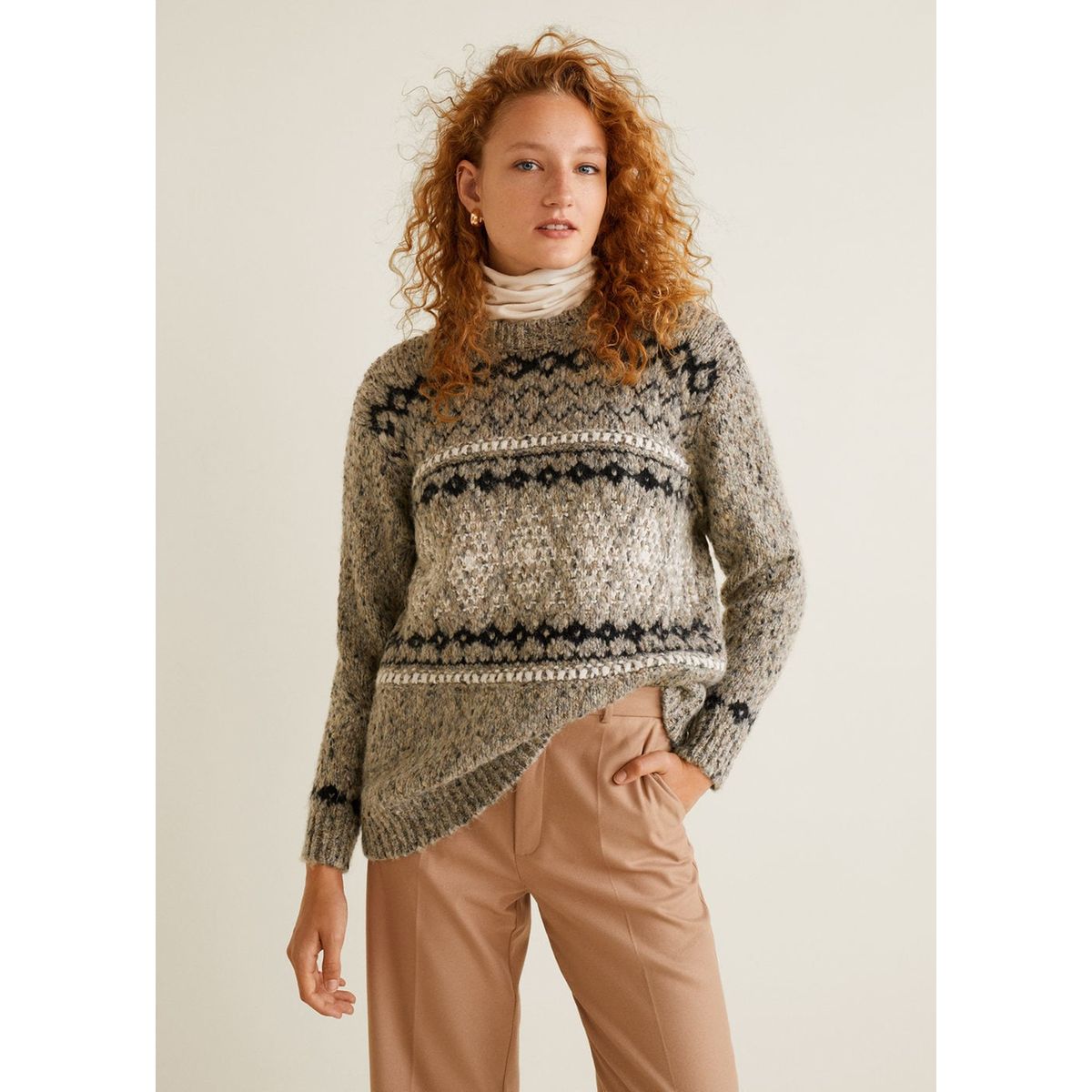 Pull-over maille jacquard