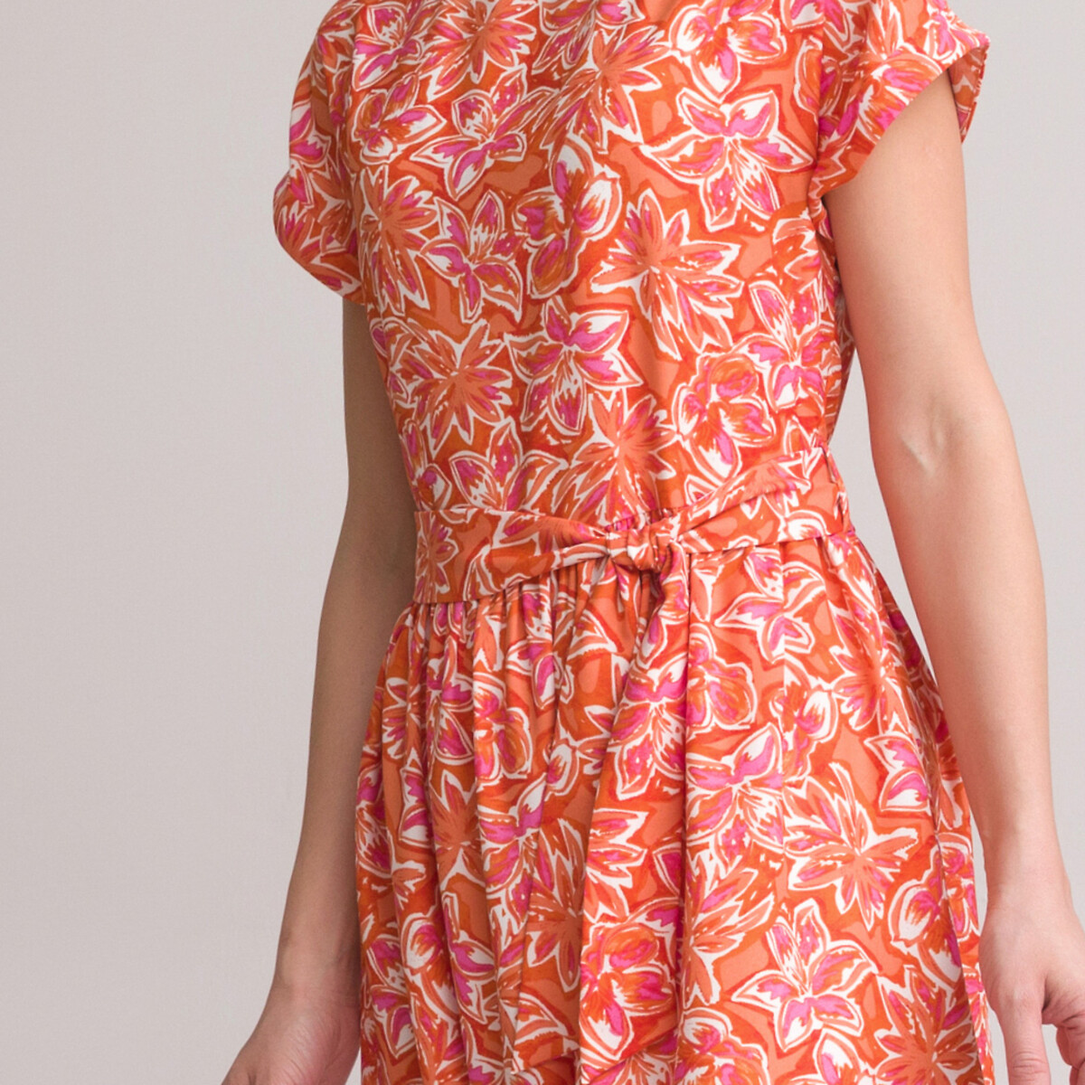 Платье-миди ANNE WEYBURN Расклешенное с цветочным принтом 58 разноцветный, размер 58 - фото 3