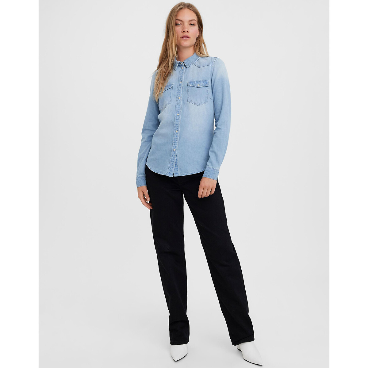 Рубашка Из джинсовой ткани XL синий LaRedoute, размер XL - фото 2