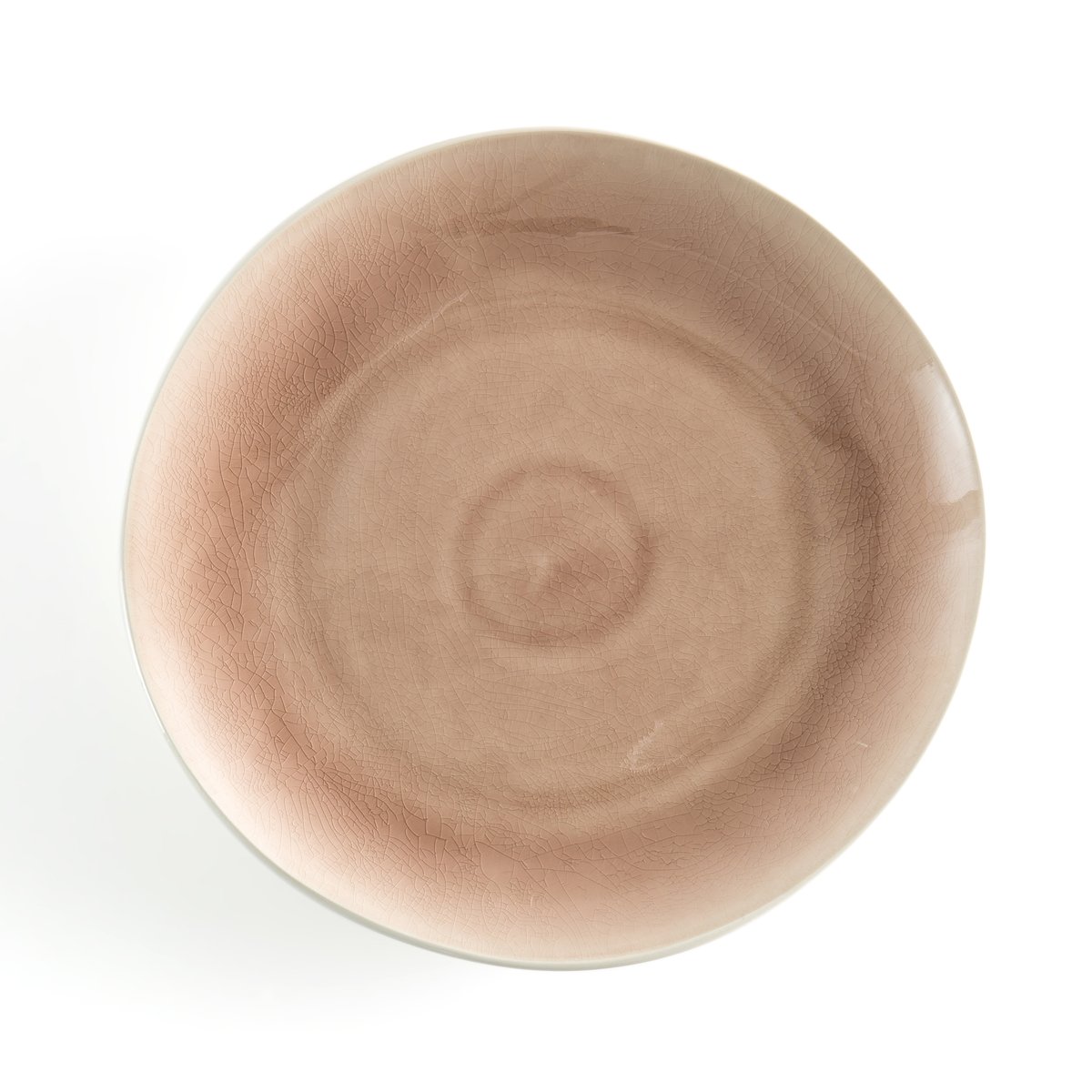 Комплект из 4 неглубоких тарелок из фаянса DEONIE единый размер розовый комплект из 4 десертных тарелок с кракелюрами gogain единый размер синий