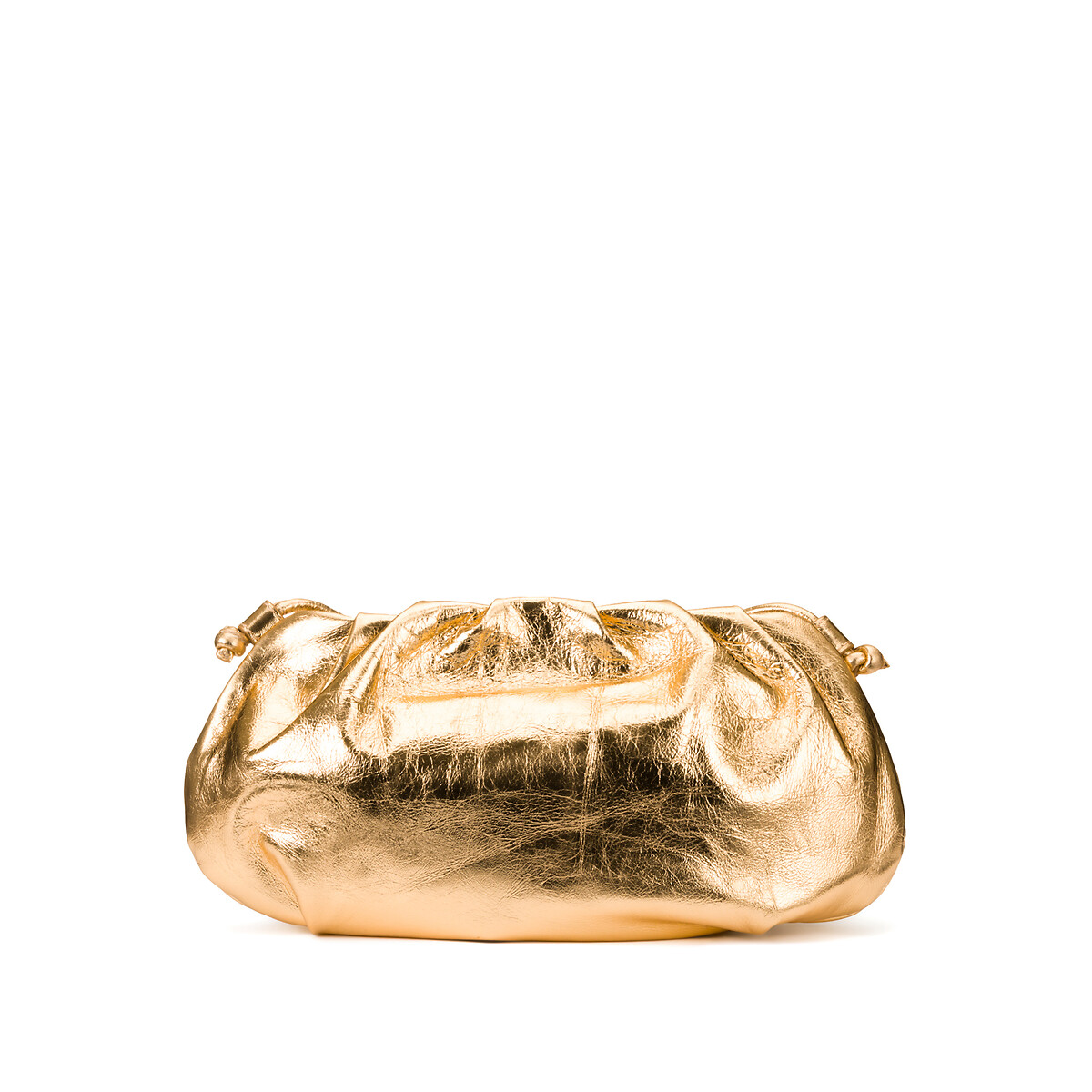 Сумка-клатч LA REDOUTE COLLECTIONS Из экокожи с металлическим отливом единый размер золотистый - фото 5