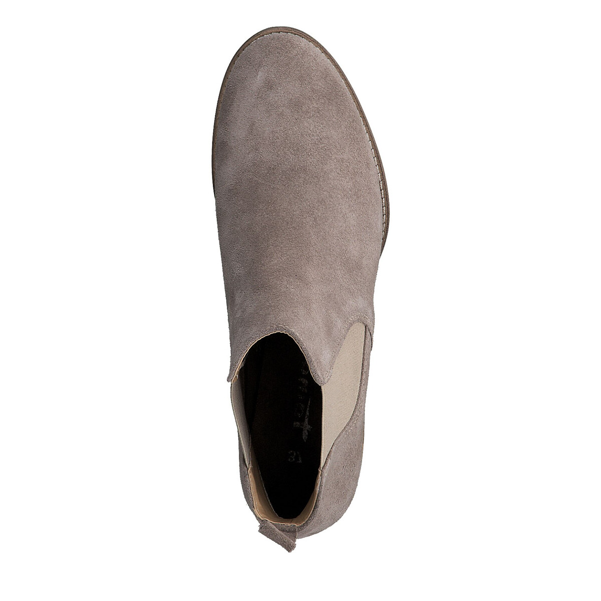 Ботинки-челси Из кожи 37 каштановый LaRedoute, размер 37 - фото 3