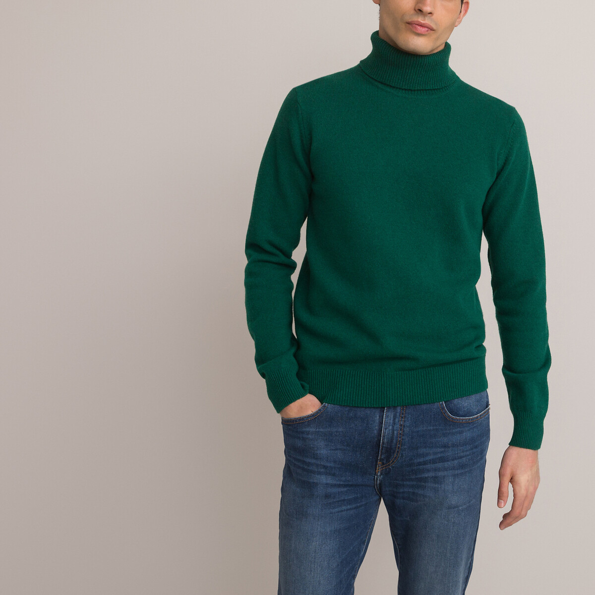 Пуловер с высоким воротником Signature из овечьей шерсти M зеленый джемпер премиум класса из овечьей шерсти с высоким воротником uniqlo оранжевый