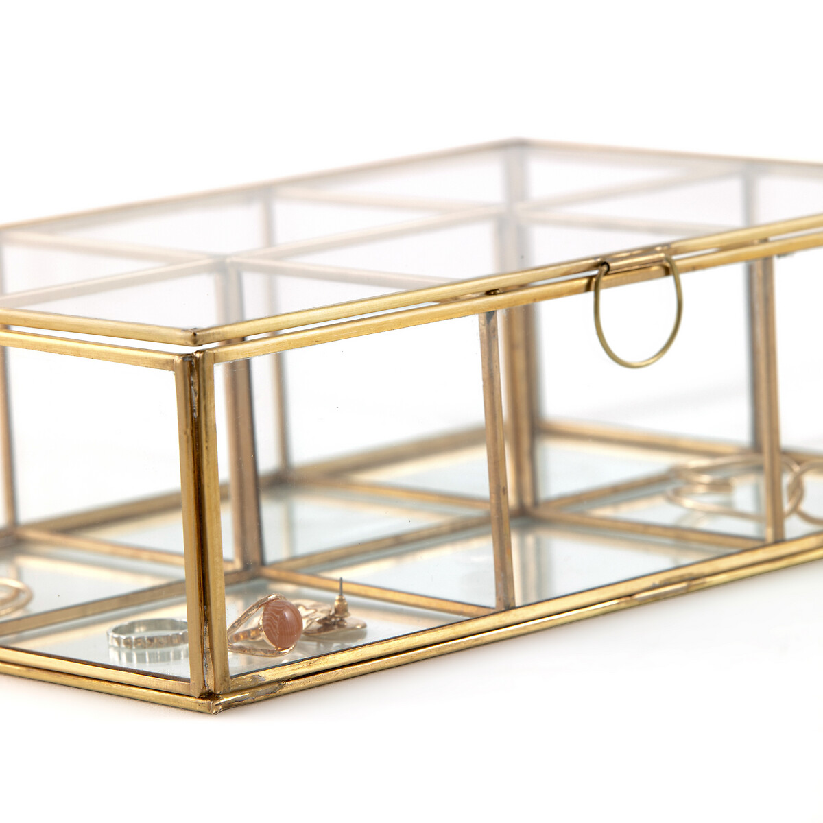 Коробка La Redoute С множеством отделений из стекла и металла Uyova единый размер желтый - фото 2