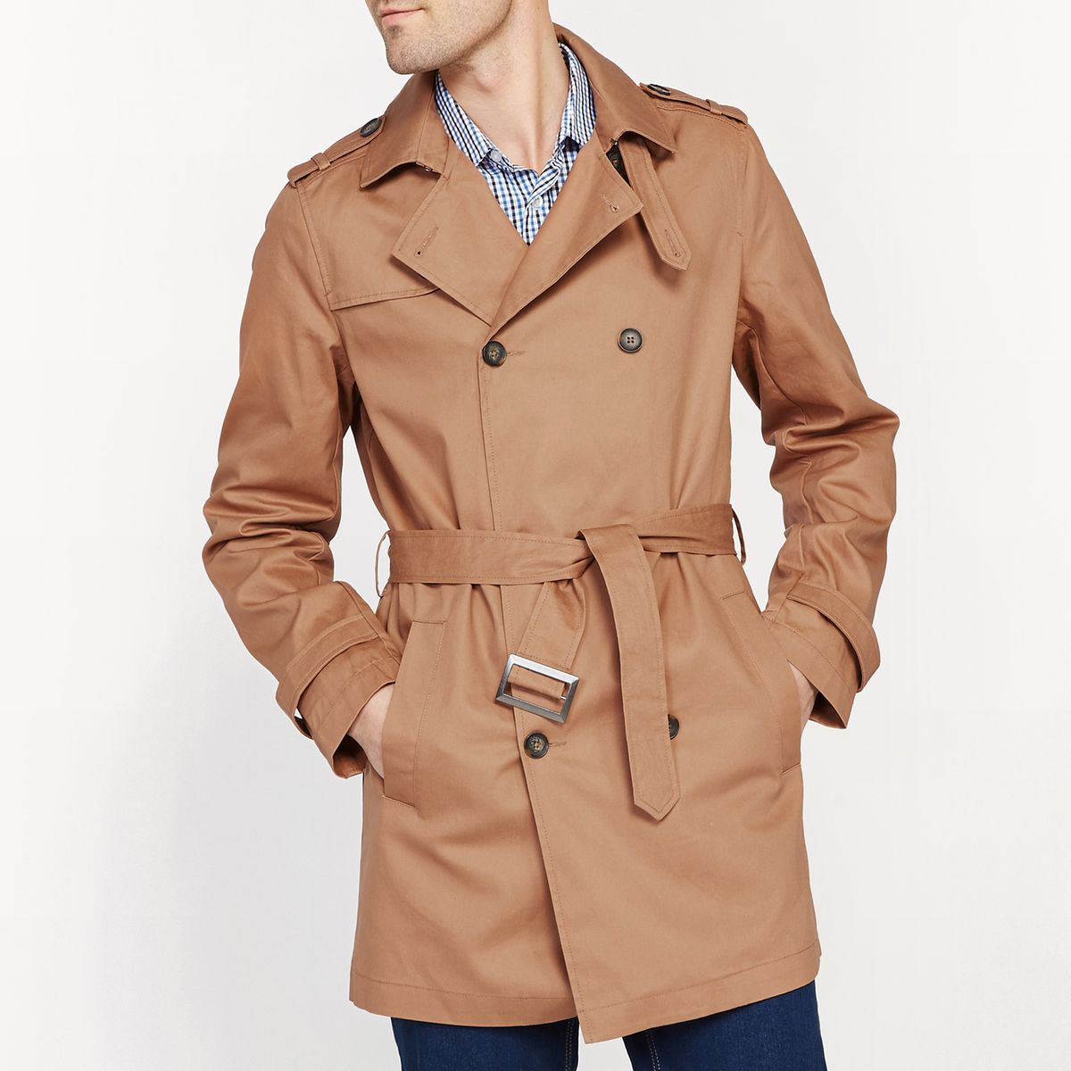 Trench boutonné