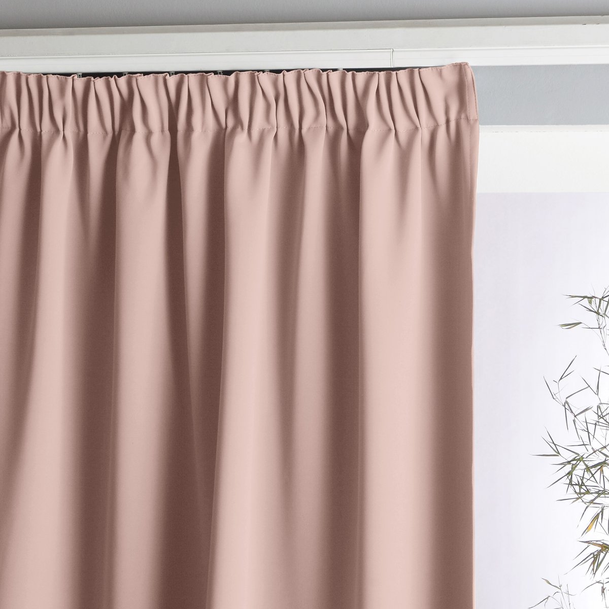 Image of Voda Double-Sided Single Blackout Curtain with Gathered Header