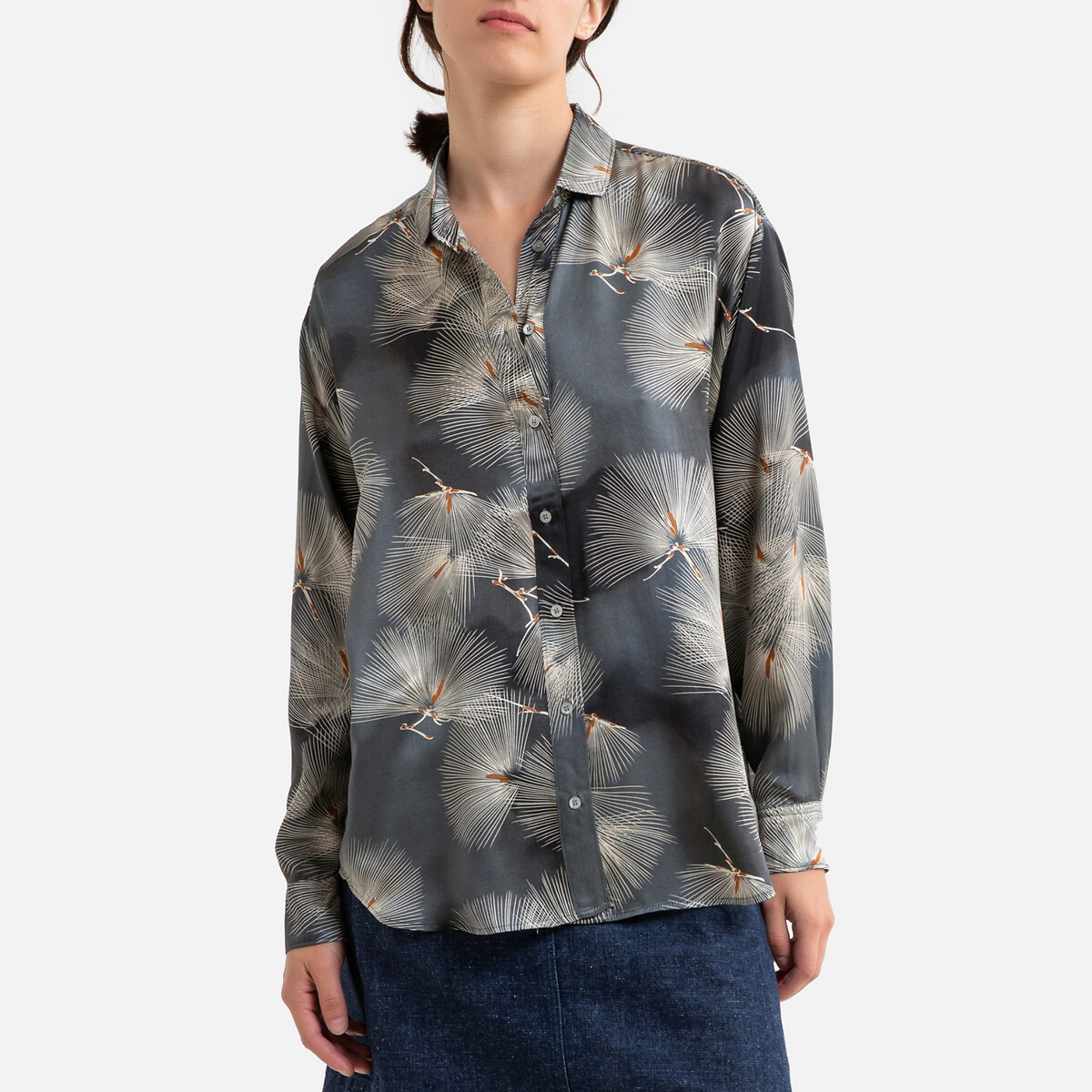 

Блузка LaRedoute, Синий, С рисунком и длинными рукавами CHARLOT 2(M) синий