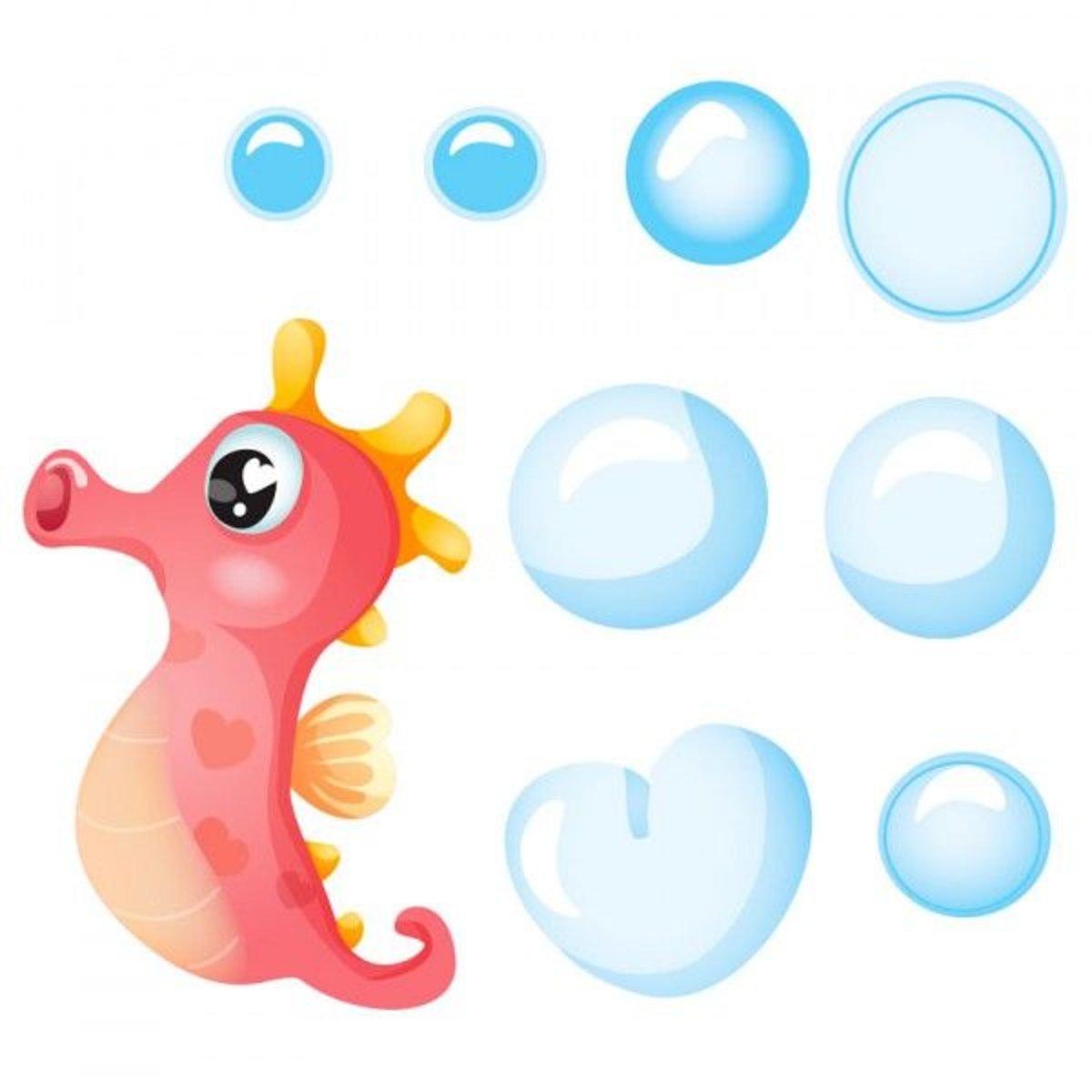 Stickers Hippocampe : Silo et ses bulles