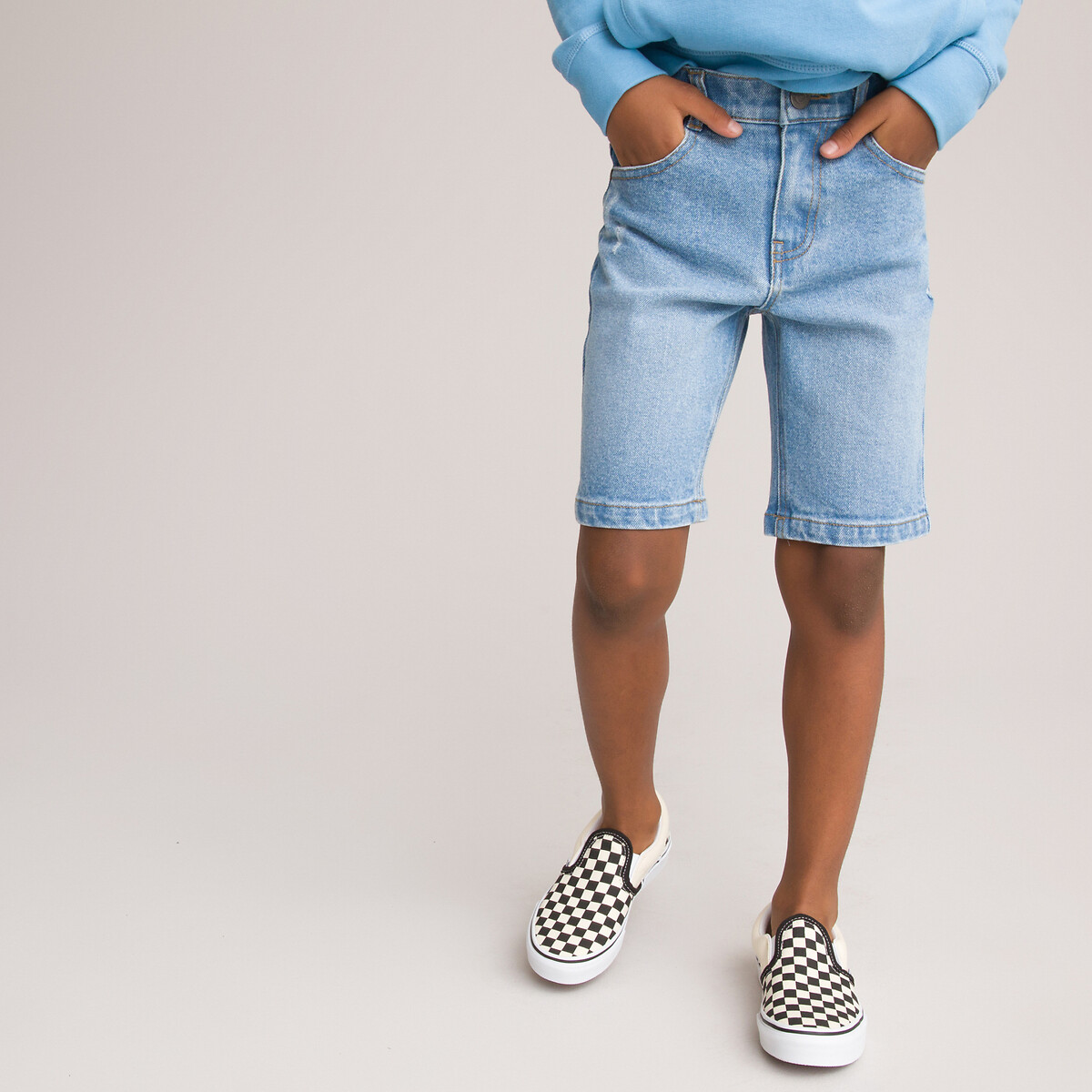 Бермуды LA REDOUTE COLLECTIONS Из джинсовой ткани 3-12 лет 10 синий, размер 10 - фото 1