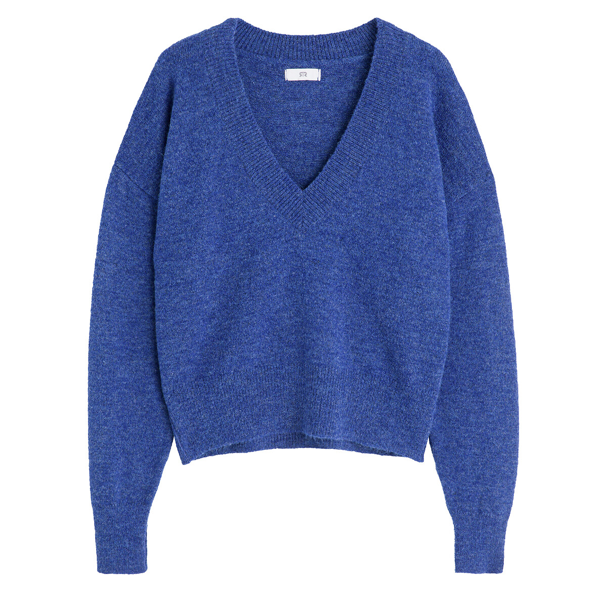 Пуловер LA REDOUTE COLLECTIONS Пуловер С V-образным вырезом из плотного трикотажа XL синий, размер XL - фото 4