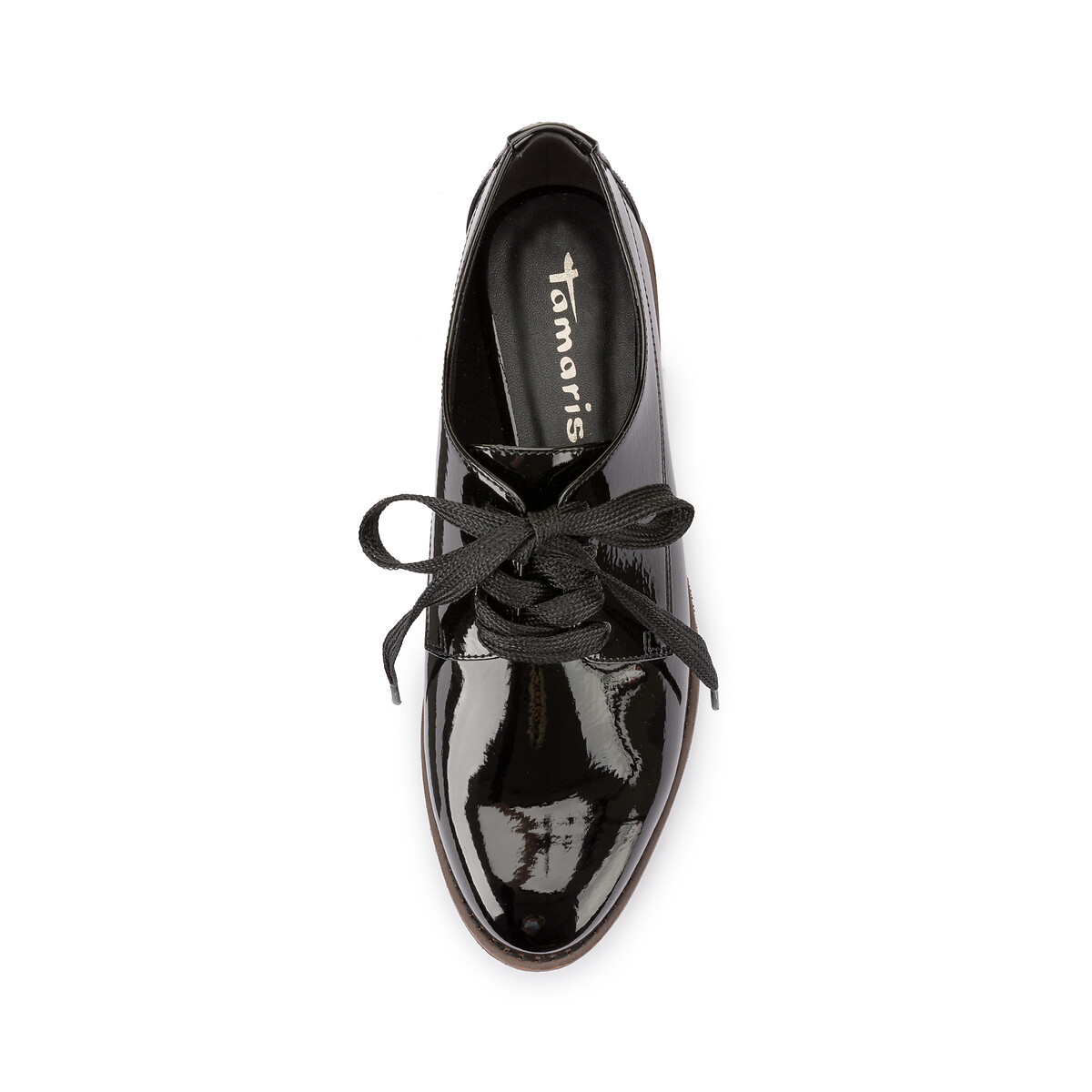Ботинки-дерби TAMARIS Лакированные 38 черный, размер 38 - фото 3
