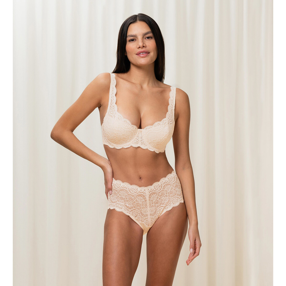 Трусы La Redoute Из кружева Amourette 44 (FR) - 50 (RUS) розовый, размер 44 (FR) - 50 (RUS) Из кружева Amourette 44 (FR) - 50 (RUS) розовый - фото 2