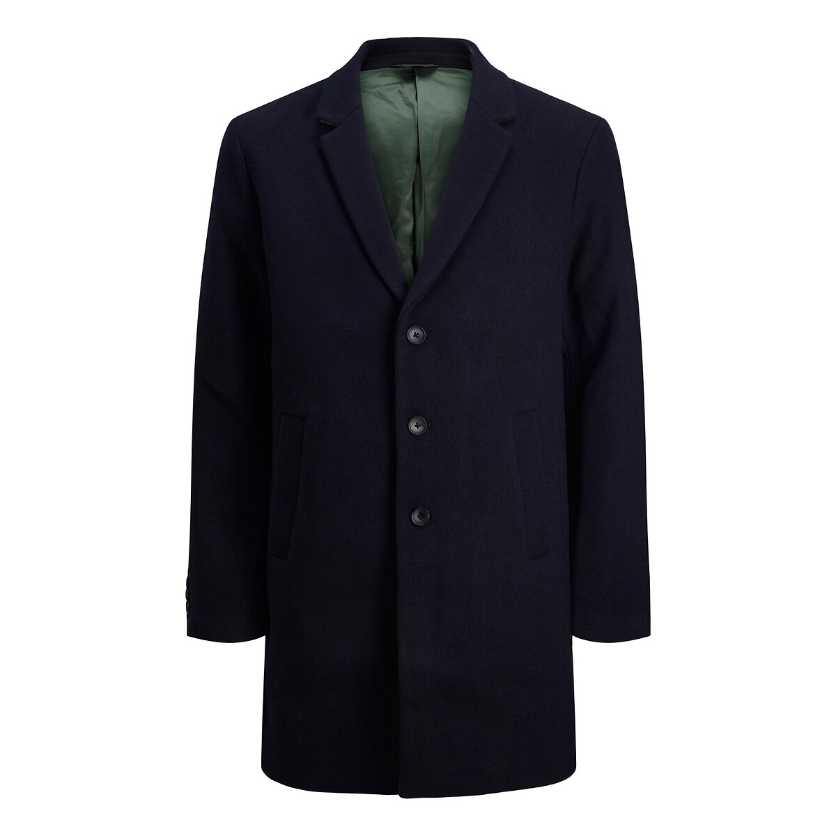 Пальто Длинное на пуговицах Moulder Wool XL синий LaRedoute, размер XL