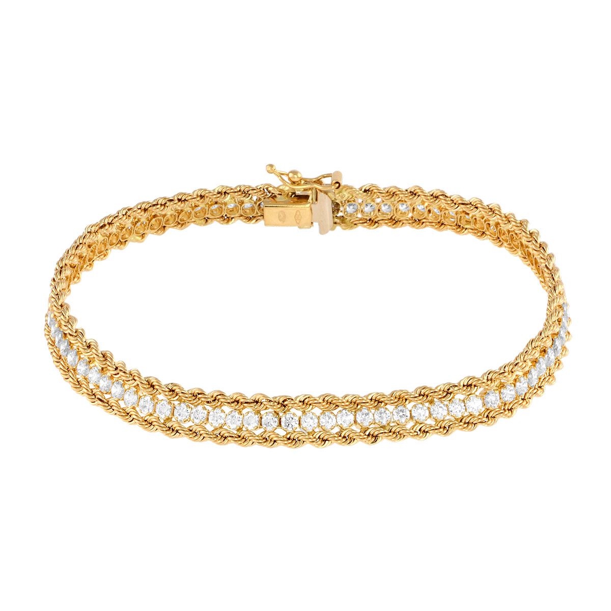 Bracelet en Or 750/1000 Jaune et Oxyde