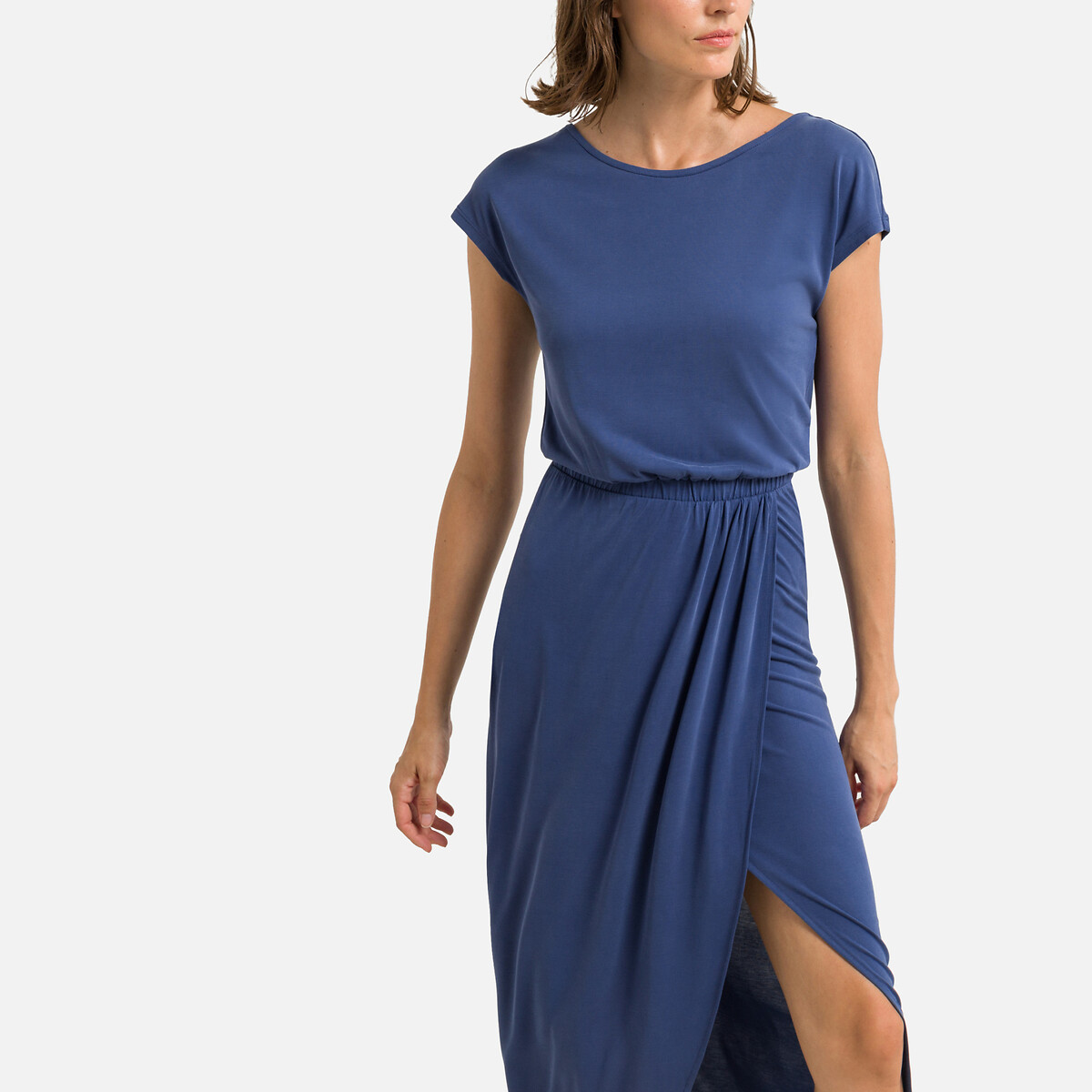 Платье-футболка VILA С короткими рукавами L синий, размер L - фото 2