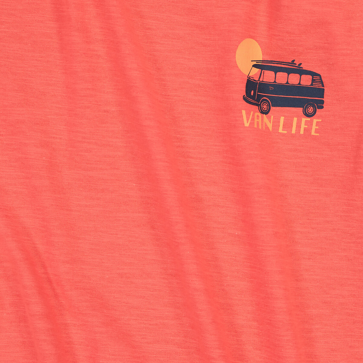 Футболка С круглым вырезом принт микроавтобус на груди 12 оранжевый LaRedoute, размер 12 - фото 4