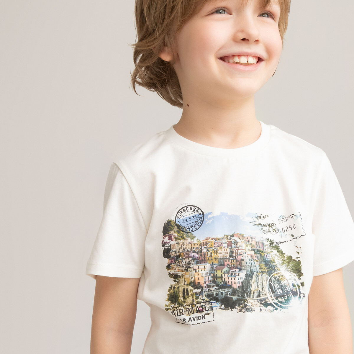 

Футболка LA REDOUTE COLLECTIONS, Бежевый, Футболка С принтом из биохлопка 3-12 лет 3 года - 94 см бежевый