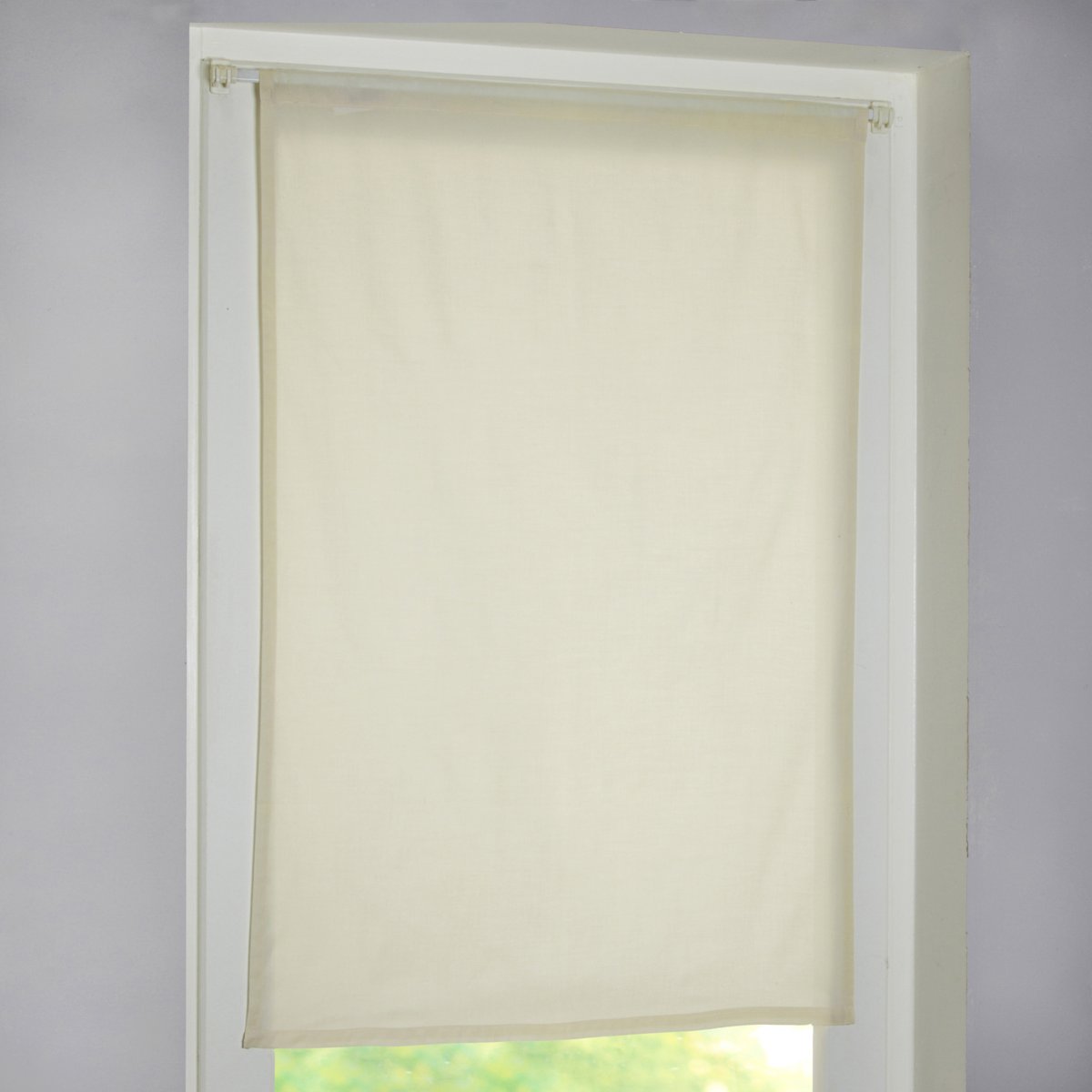 Image of Morino Single Cotton Voile Panel with Rod Pocket Header