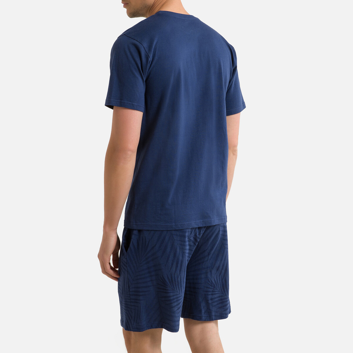 Пижама LaRedoute С шортами из биохлопка XXL синий, размер XXL - фото 4