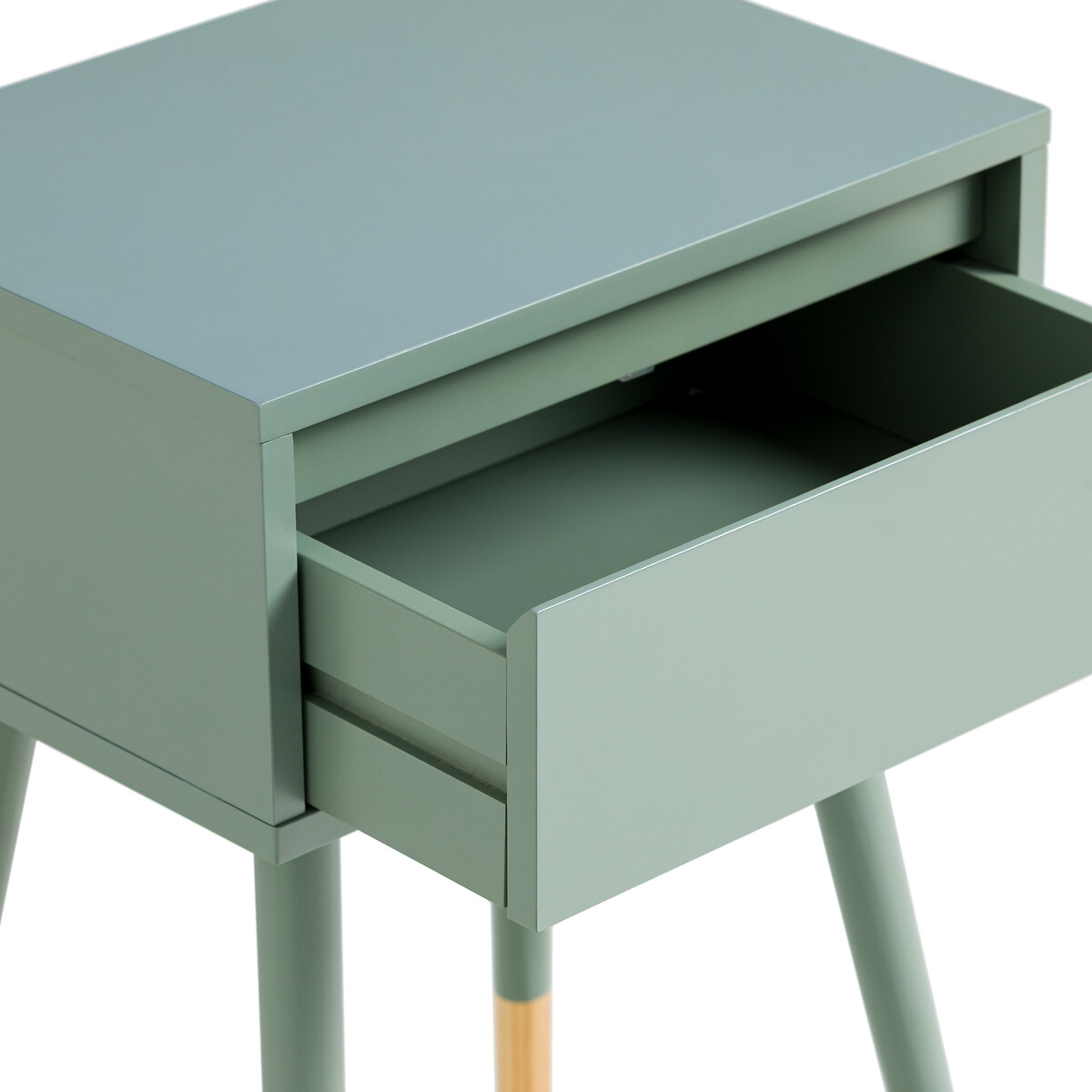 Столик LaRedoute Прикроватный с 1 ящиком JANIK единый размер зеленый - фото 3