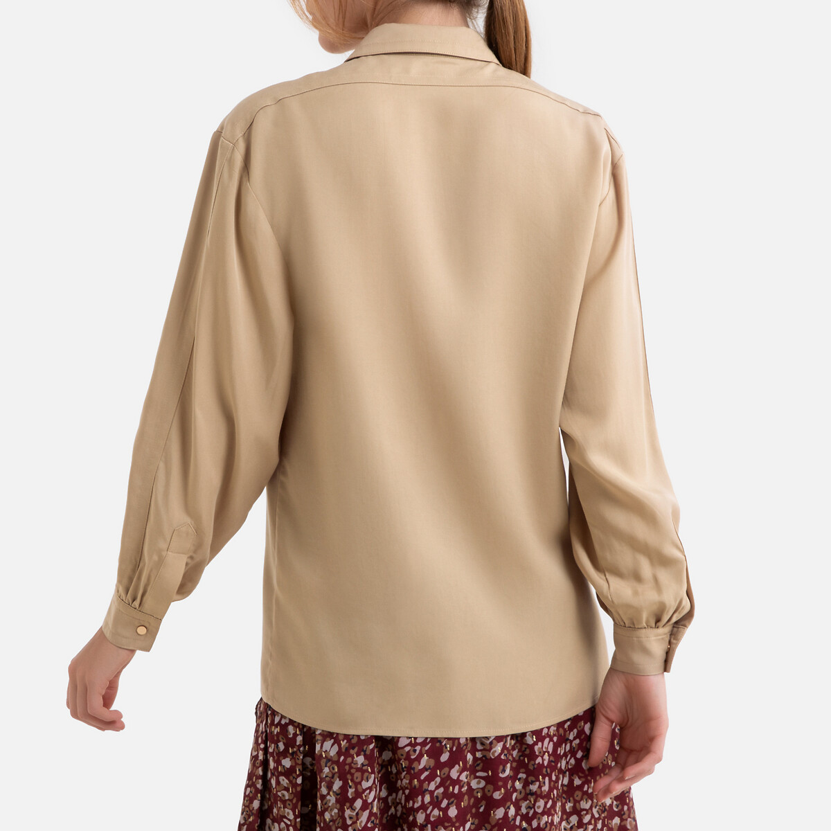 

Блузка LaRedoute, Бежевый, С длинными рукавами 0(XS) бежевый
