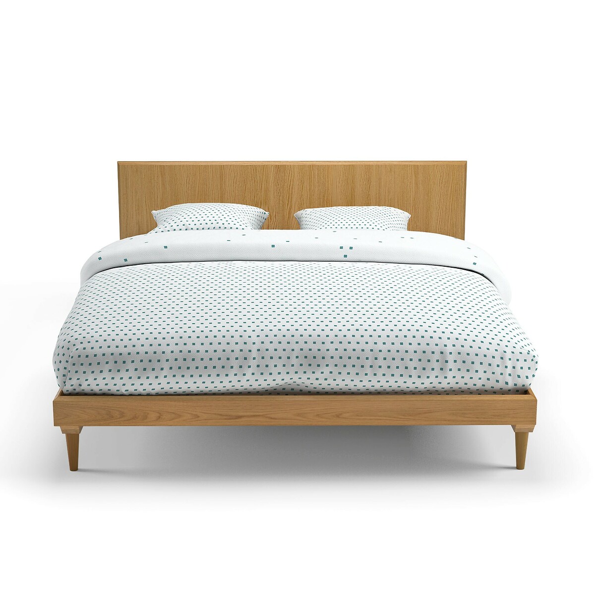 Кровать LaRedoute Кровать В винтажном стиле Quilda 140 x 190 см каштановый
