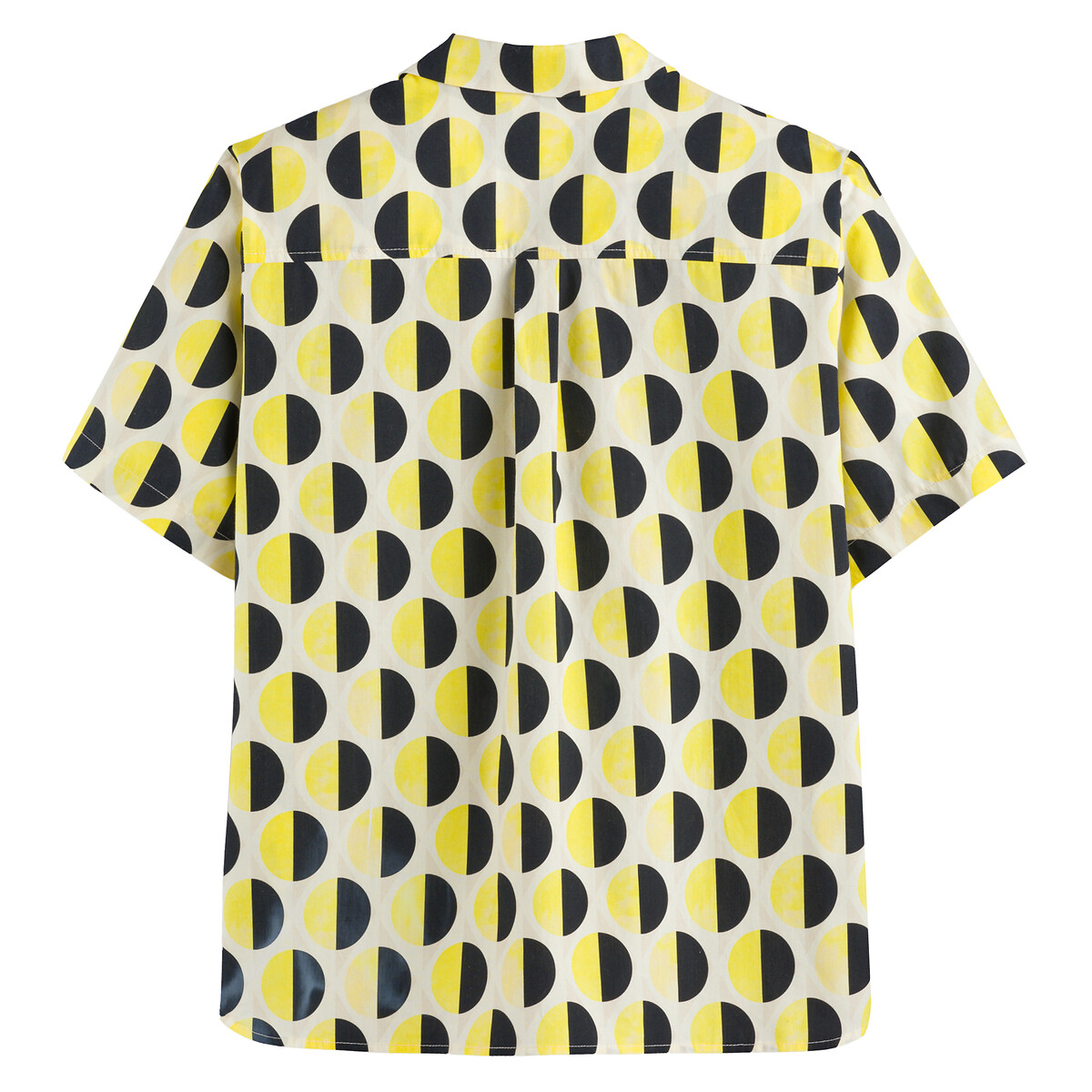 Рубашка С принтом и короткими рукавами 42 (FR) - 48 (RUS) желтый LaRedoute, размер 42 (FR) - 48 (RUS) Рубашка С принтом и короткими рукавами 42 (FR) - 48 (RUS) желтый - фото 3