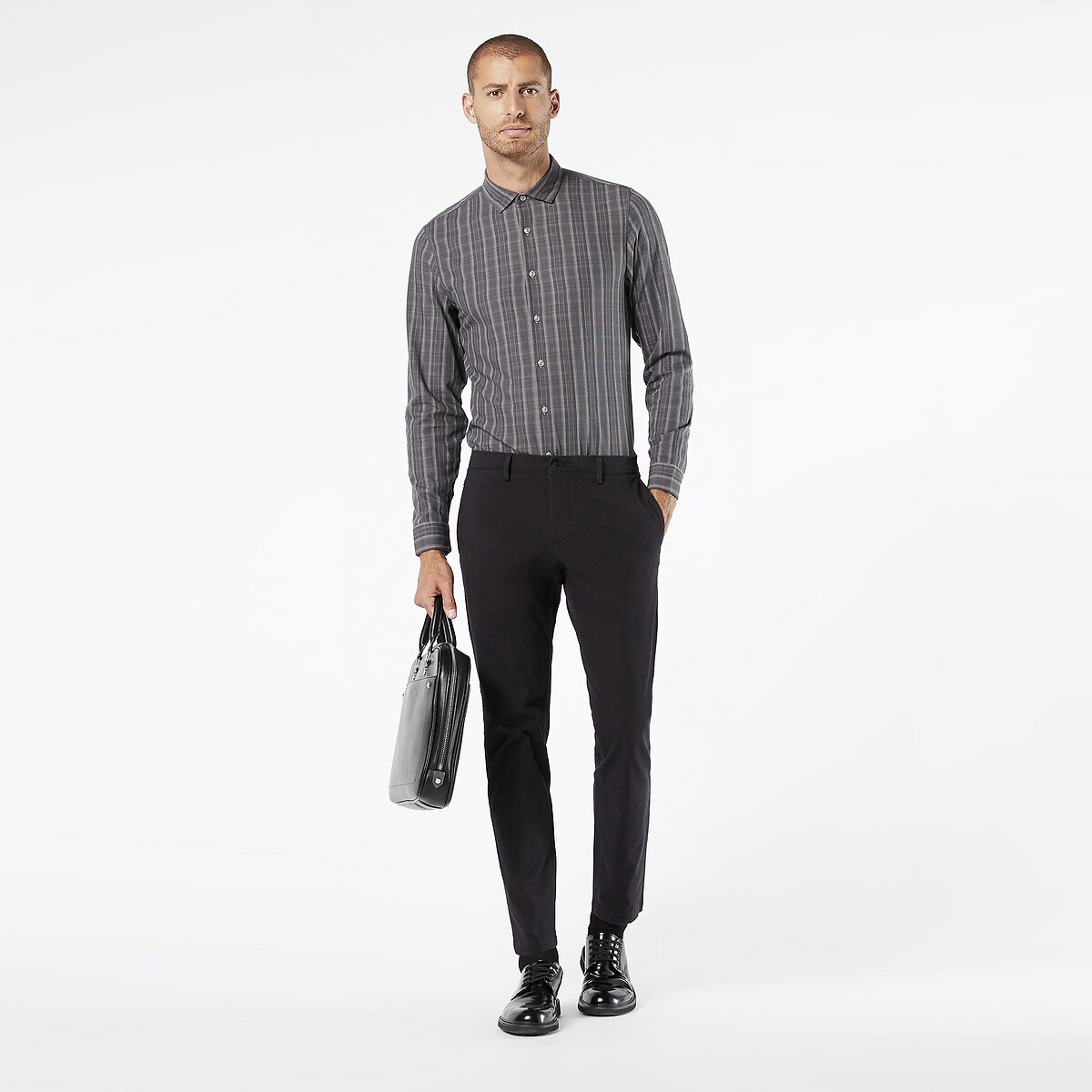 Calças chino direitas tapered stretch, Smart 360 Flex