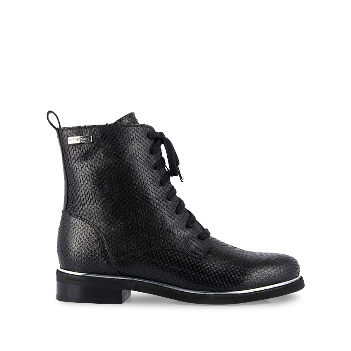 Ботинки LaRedoute Из кожи на шнуровке Mathilde 39 черный, размер 39 - фото 1