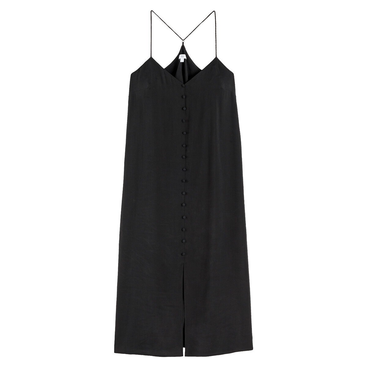 Платье LA REDOUTE COLLECTIONS На тонких бретелях средней длины 40 черный, размер 40 - фото 5