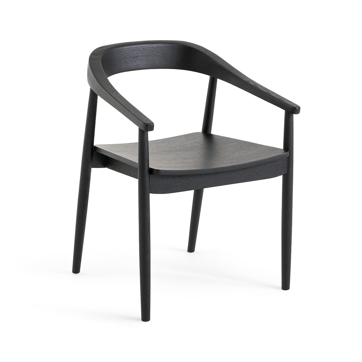 Кресло столовое из дуба с черным покрытием Galb единый размер черный кресло столовое из окрашенного дуба marais э галлина единый размер серый