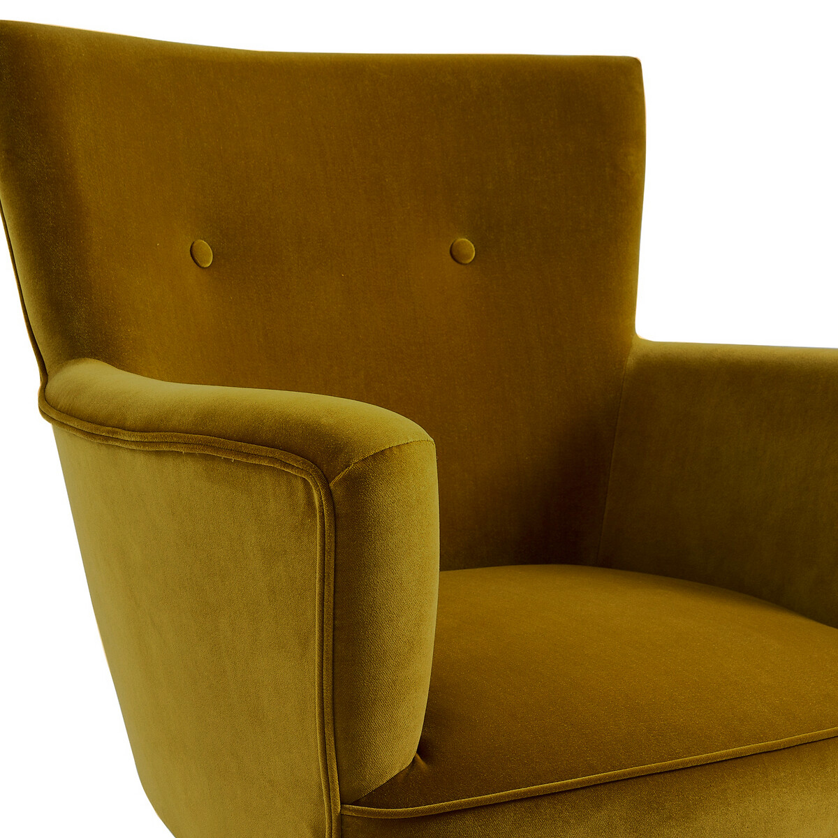 Кресло La Redoute Велюровое William единый размер желтый - фото 5