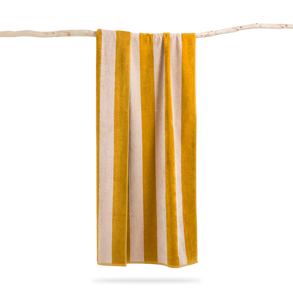 Полотенце пляжное из махровой велюровой ткани 420 гм Anduze  90 x 175 cm красный LaRedoute, размер 90 x 175 cm - фото 2