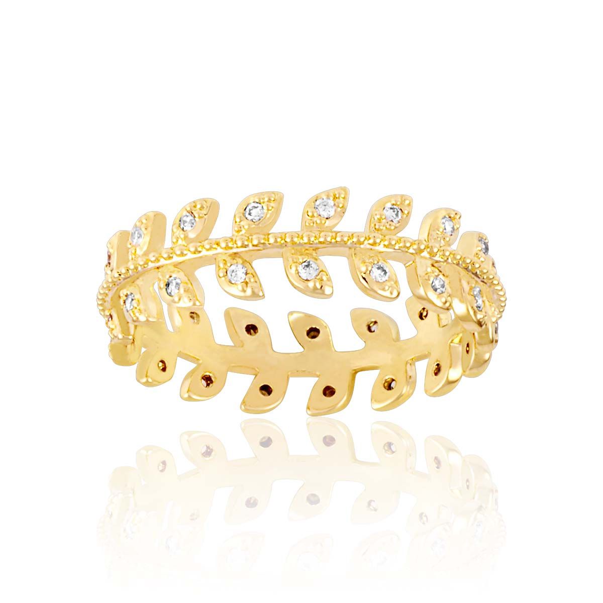 Bague en Plaqué Or et Oxyde