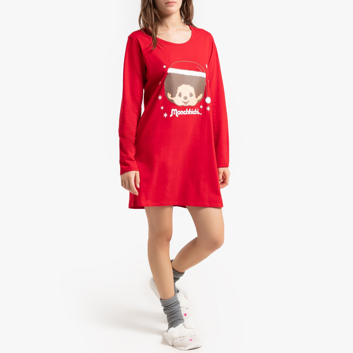 

Рубашка La Redoute, Красный, Ночная рождественская с длинными рукавами S красный