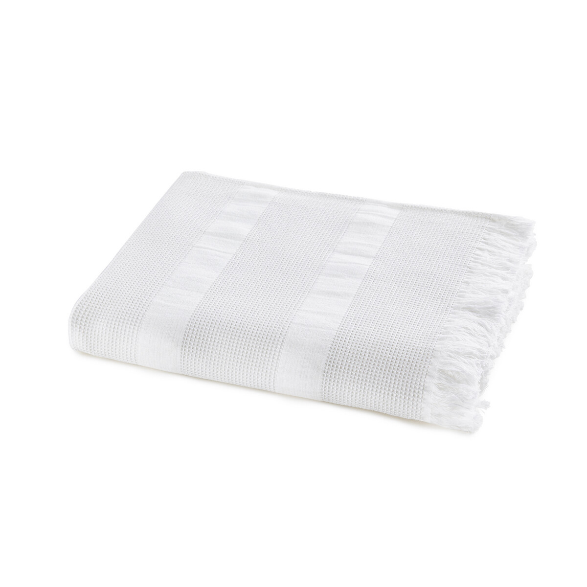 Полотенце LaRedoute Банное из вафельной ткани Phidae 85 x 140 см белый, размер 85 x 140 см