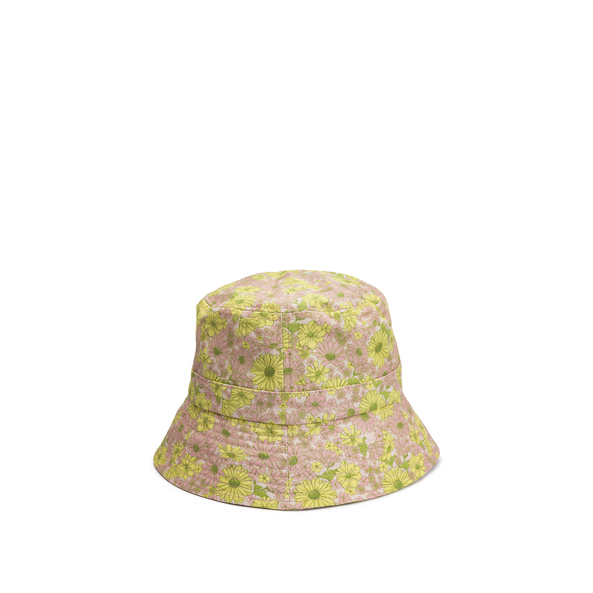 Шляпа Боб 100 хлопок с цветочным принтом UNI розовый