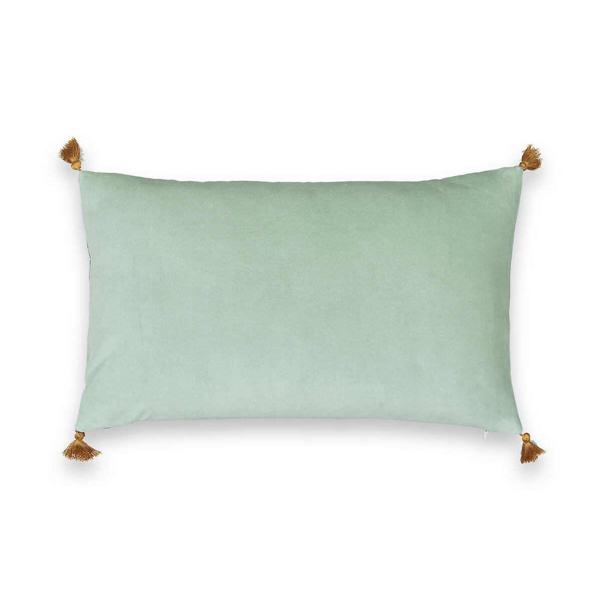 Чехол LaRedoute На подушку из велюра с принтом Olden 50 x 30 см зеленый, размер 50 x 30 см - фото 2