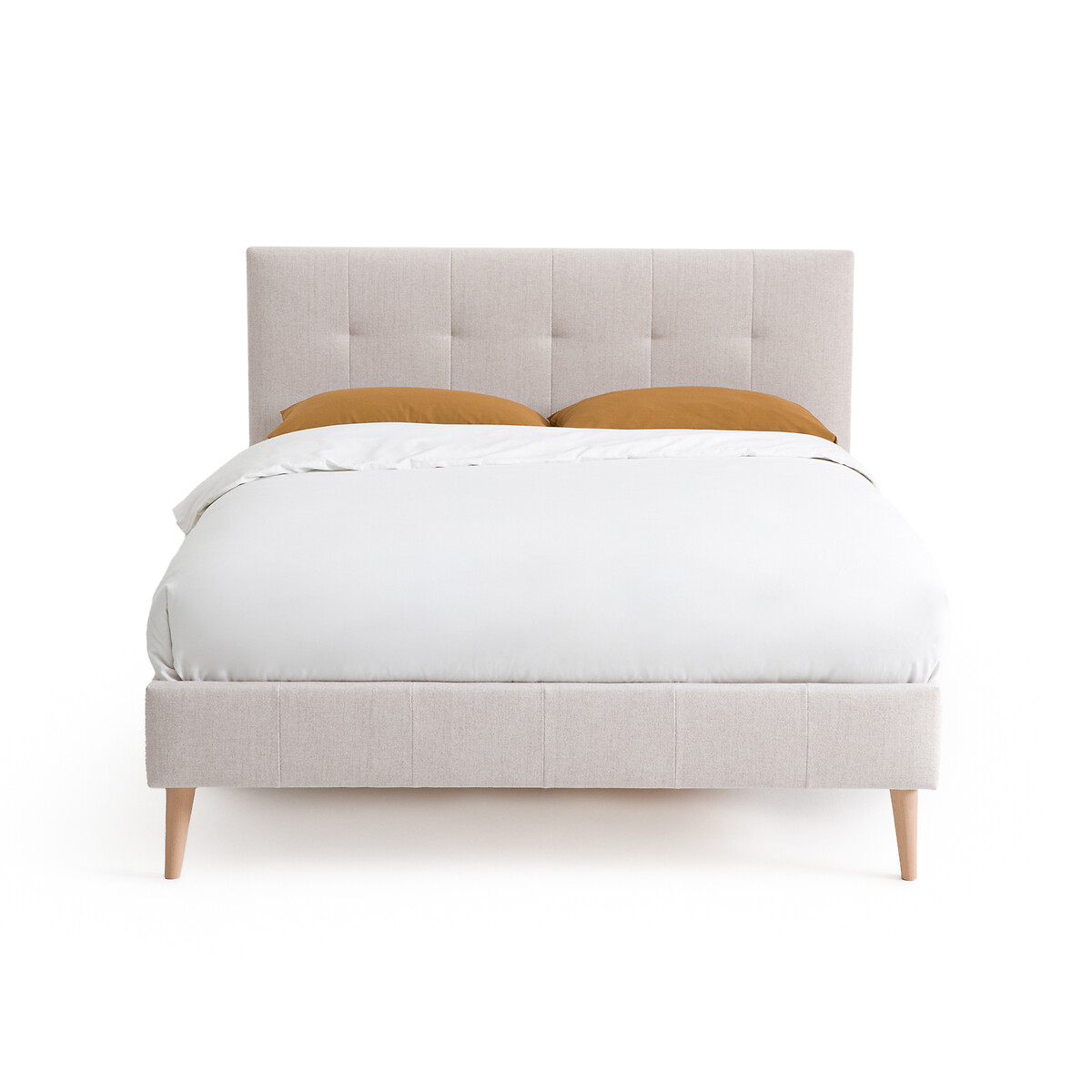 Кровать с кроватным основанием Dielo  140 x 190 см бежевый LaRedoute, размер 140 x 190 см - фото 2