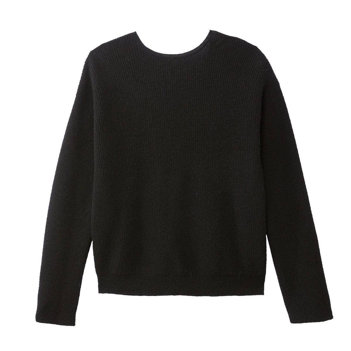 Пуловер La Redoute С V-образным вырезом сзади или спереди из кашемира L черный, размер L - фото 5
