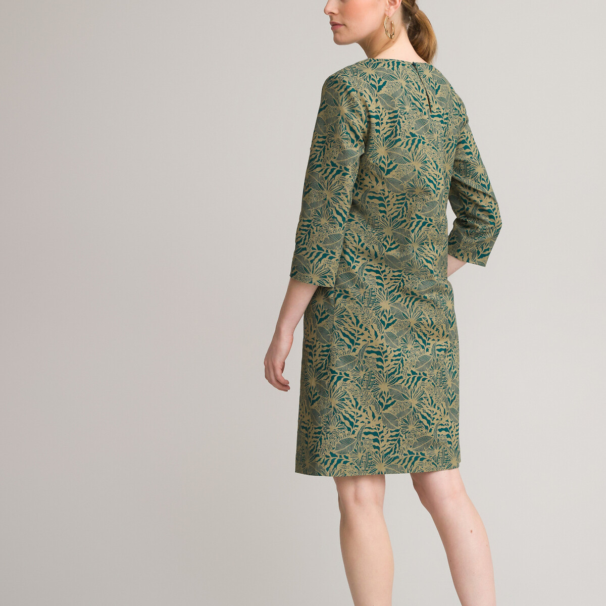 Платье-миди ANNE WEYBURN Прямое с цветочным принтом рукава 34 56 зеленый, размер 56 - фото 4