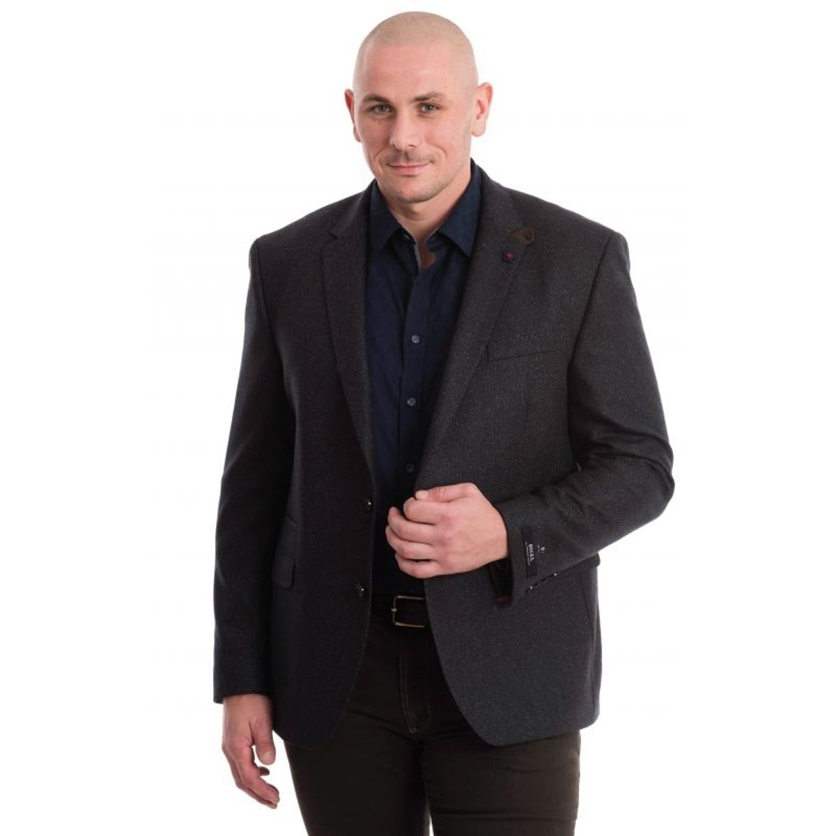 Veste bleu nuit caviar marron